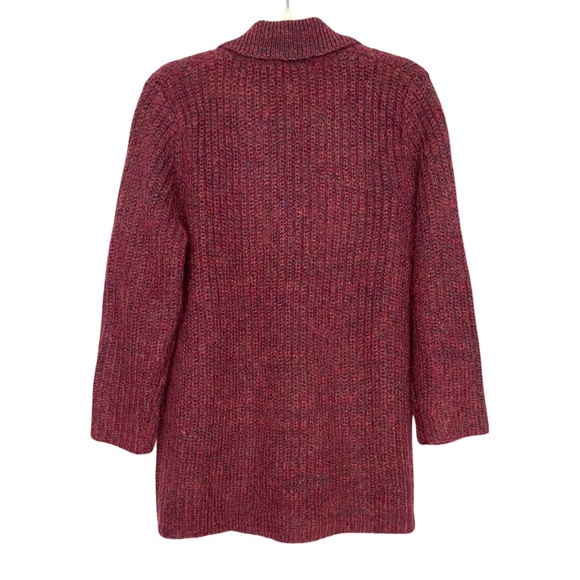 Coldwater Creek mohair blend long line thick cardigan, button up sweater - Picture 4 of 5